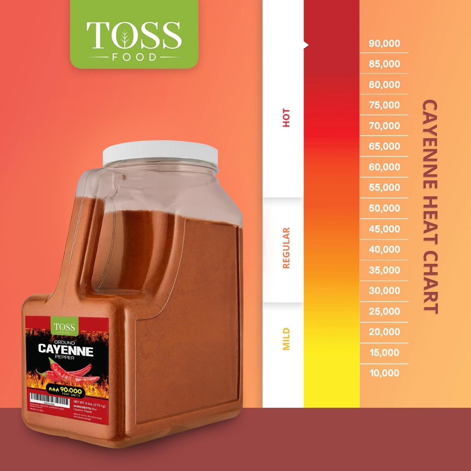 Extreme Hot Cayenne Pepper Powder Bulk 90,000 Heat Units 6 LB, Ground Cayenne…
