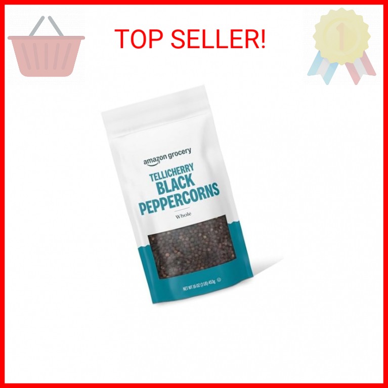 Amazon Grocery, Tellicherry Whole Black Peppercorn, 16 Oz