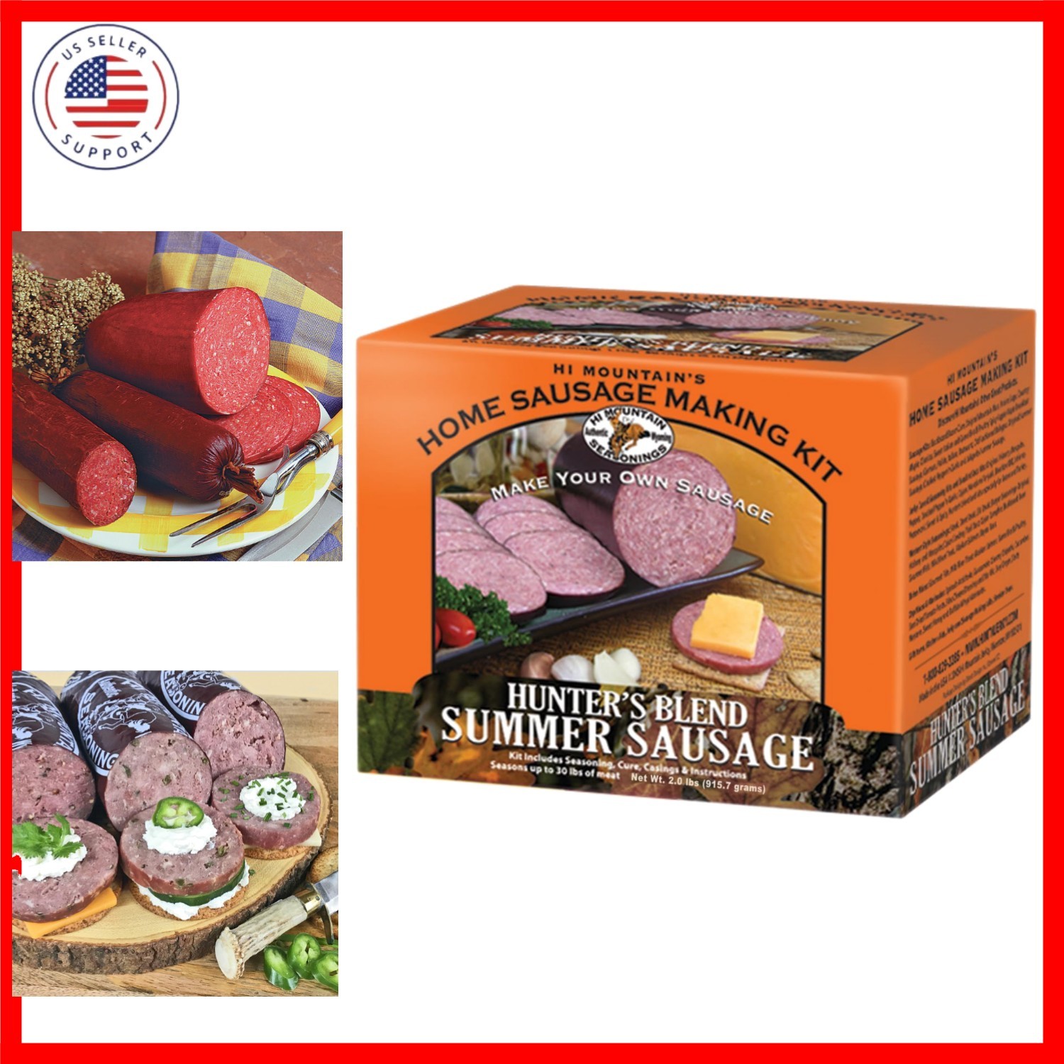 Summer Sausage Seasoning Kit | HUNTER’S BLEND | Includes 10 Casings, Seasonin…