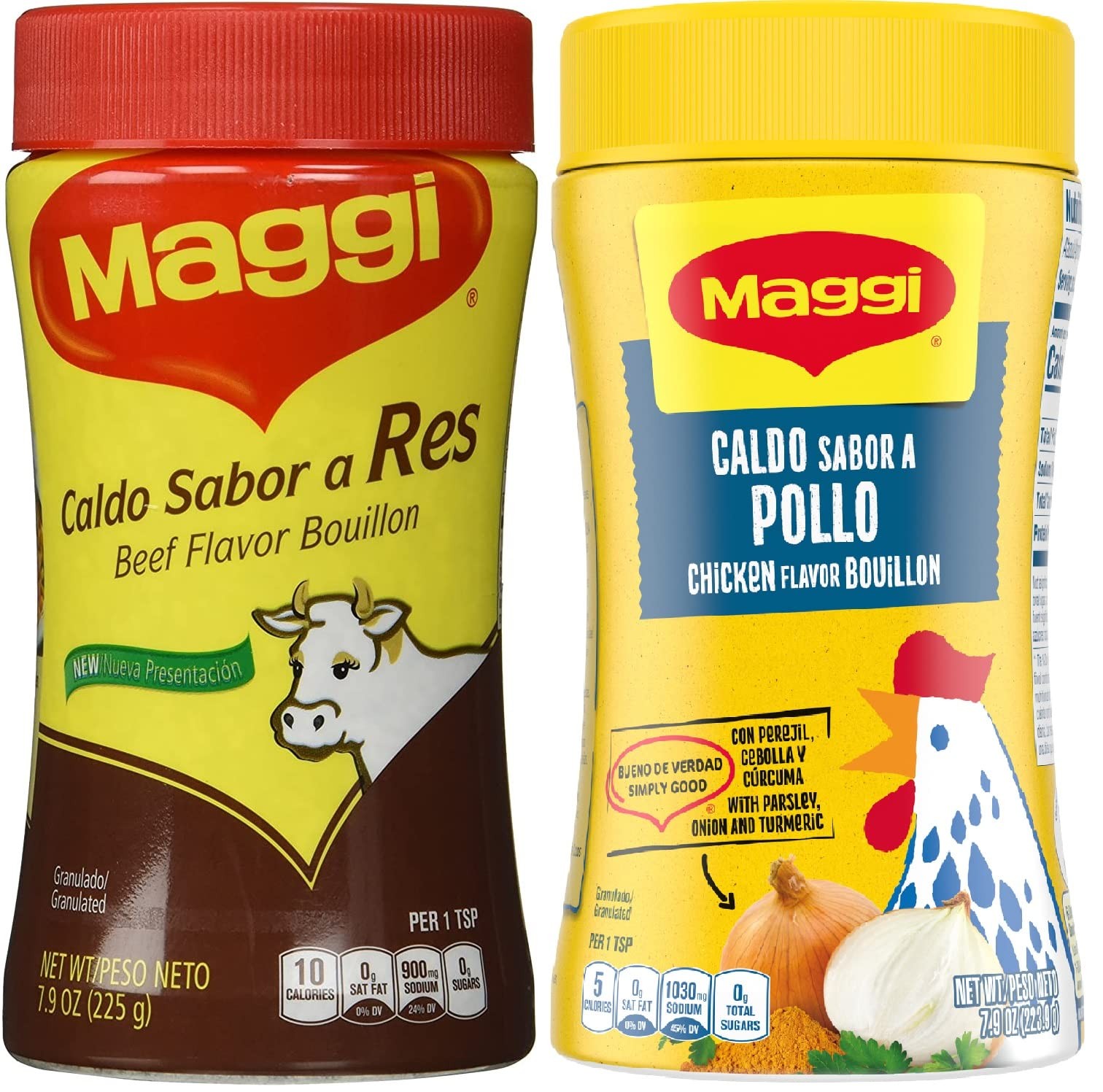 Maggi Chicken & Beef Bouillon Powder – Granulated 7.9 Ounce (Pack of 2)