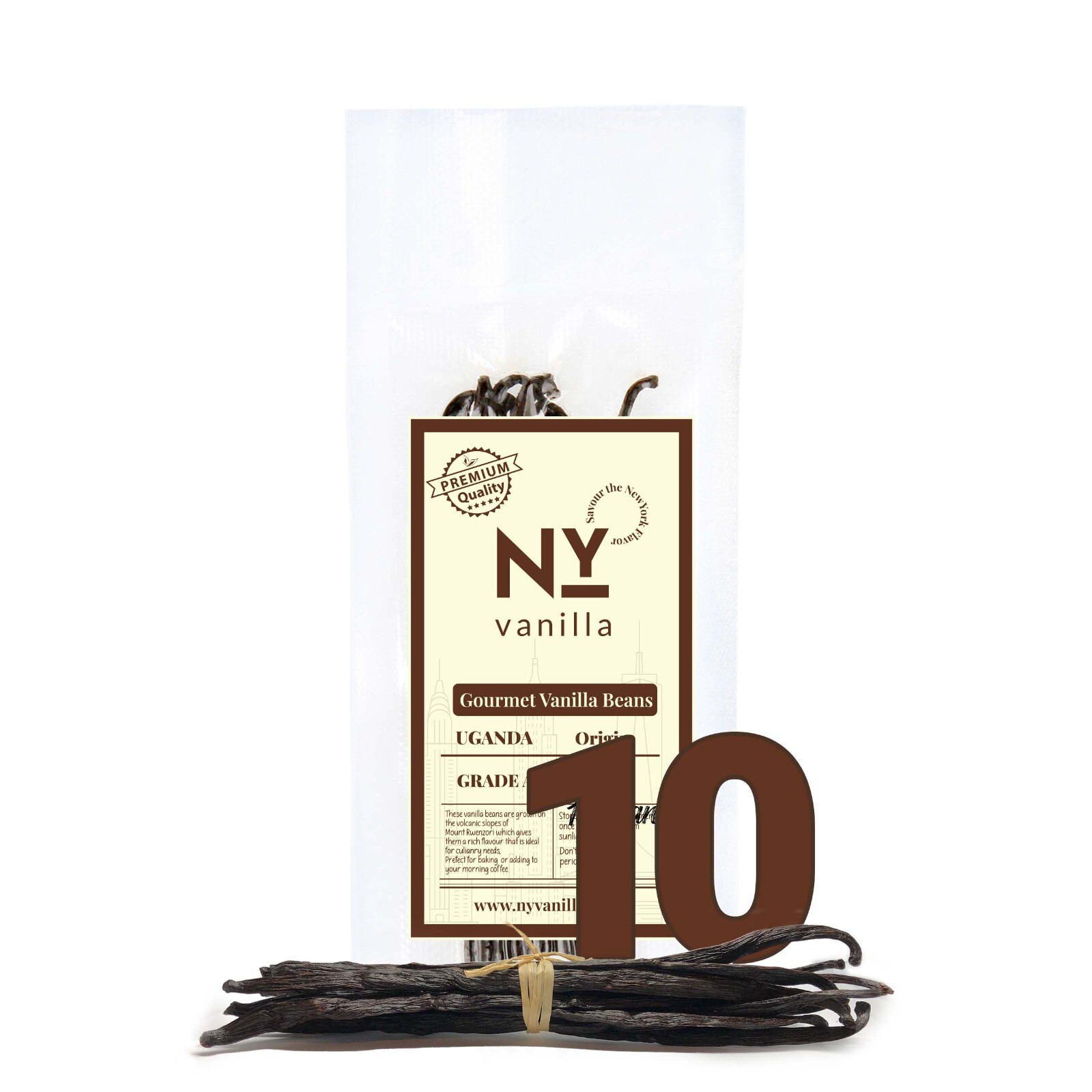 Fresh Organic Vanilla Beans Grade A 5′- 8′ – Bulk Vanilla Pods and Vanilla Cuts.