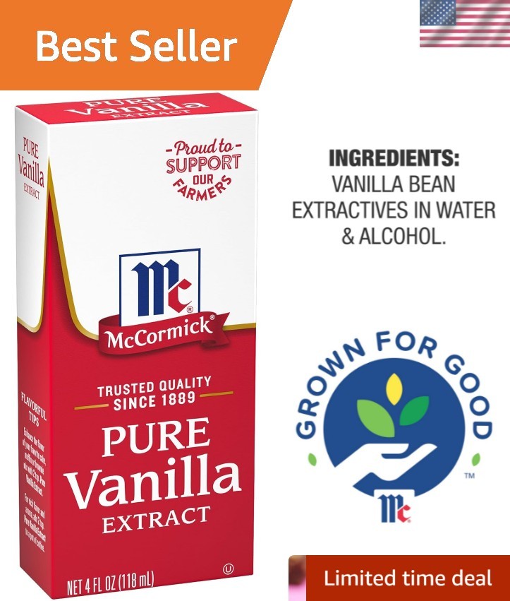 4 oz Pure Madagascar Vanilla Extract – Gluten Free & Non-GMO for Baking Bliss