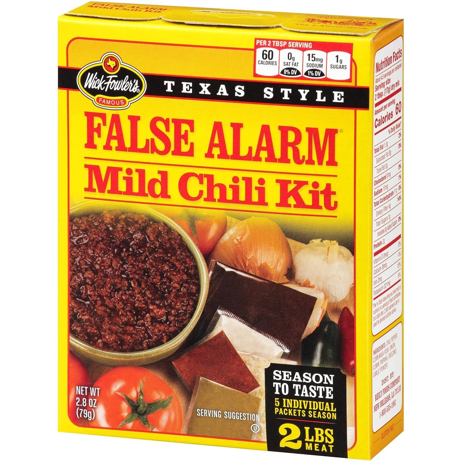 Wick Fowler’s False Alarm Chili Kit 2.8 oz