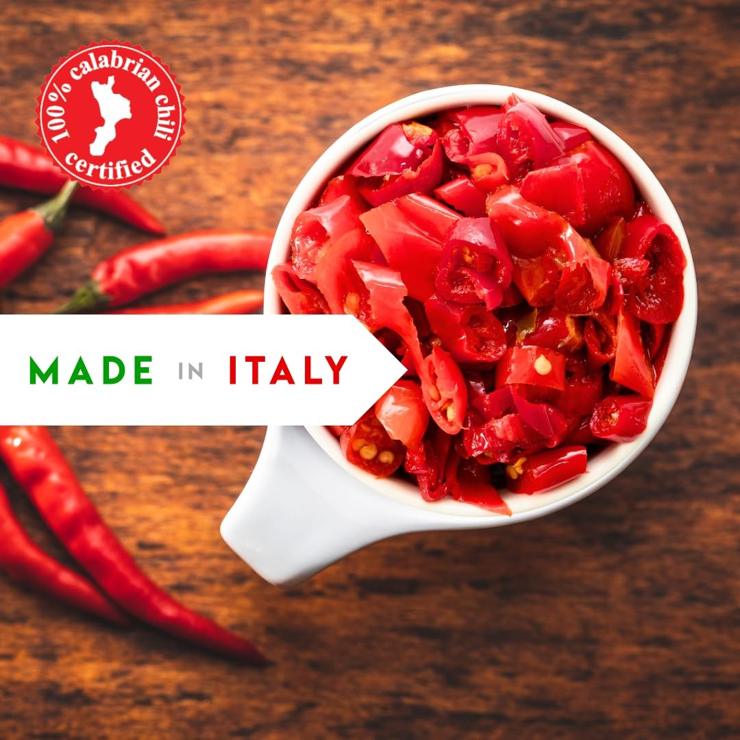 Sliced Calabrian Chili Pepper, Chopped Rings, 9.8 oz (280 g)