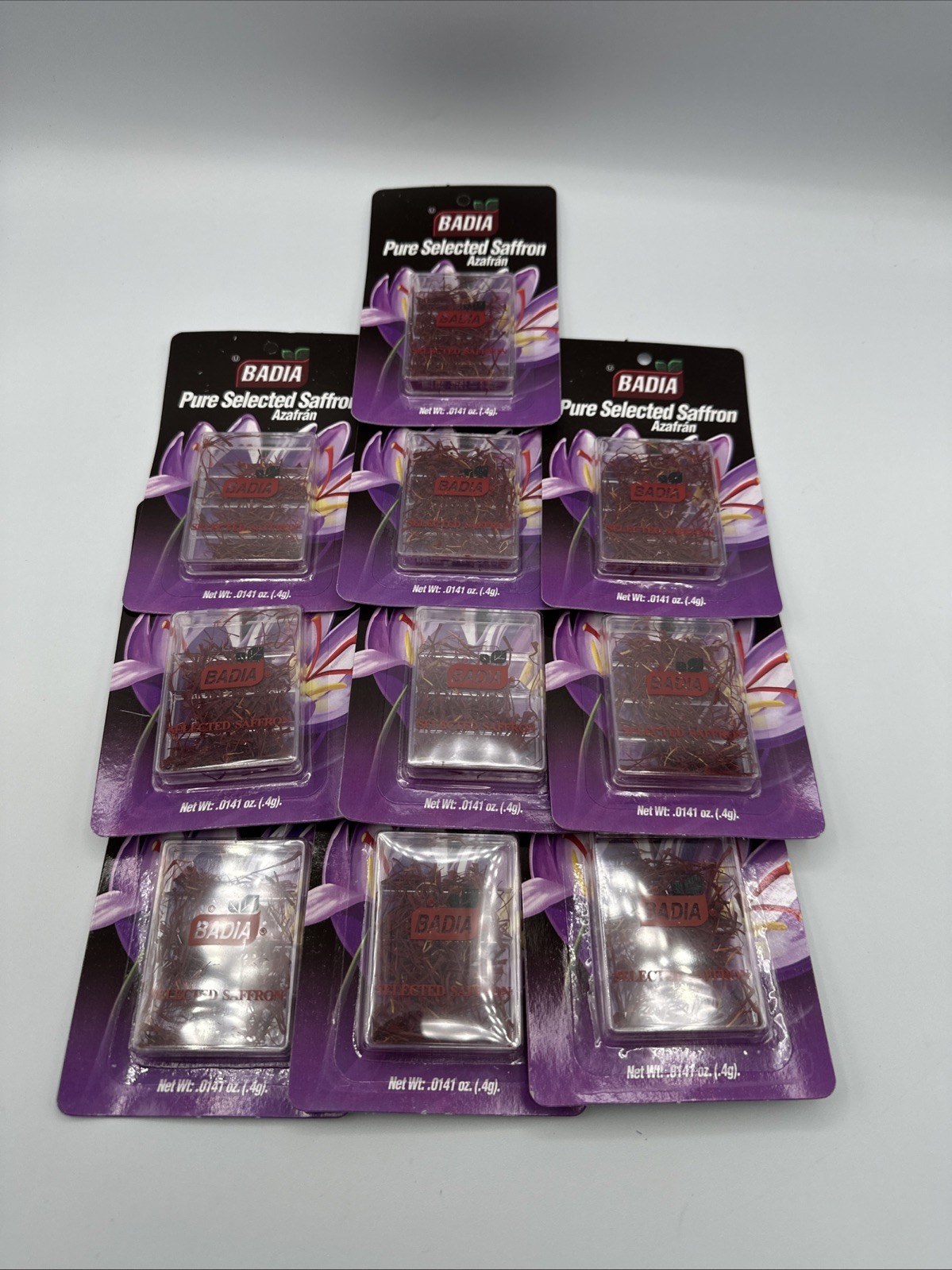 Badia Pure Selected Saffron – Azafran, 0.0141 Oz (.4 g) Exp 12/27 10 PACK (4 g)