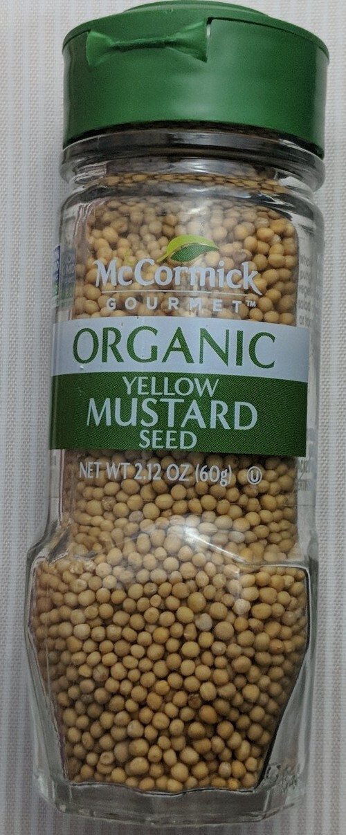McCormick Gourmet Organic Yellow Mustard Seed 60 g OU Kosher BB: 01/25 New