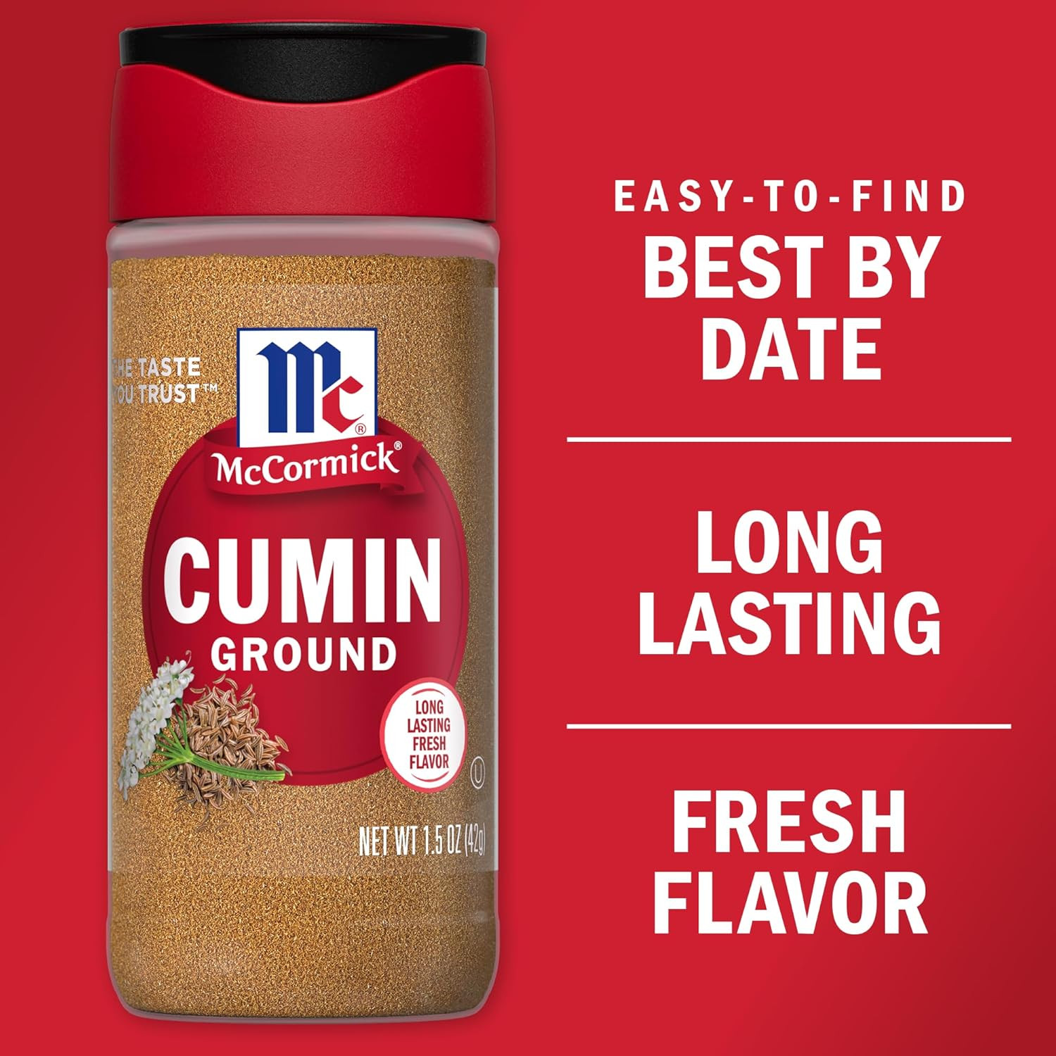 Mccormick Ground Cumin 1.5oz Earthy Spice for Chili, Curry & Latin Dishes