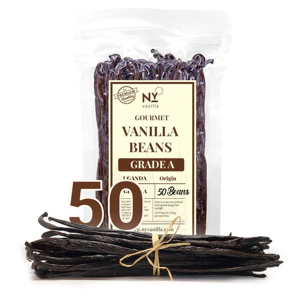 50 Vanilla Beans Grade A Premium Gourmet Vanilla Beans For Extract & Baking 6-8″