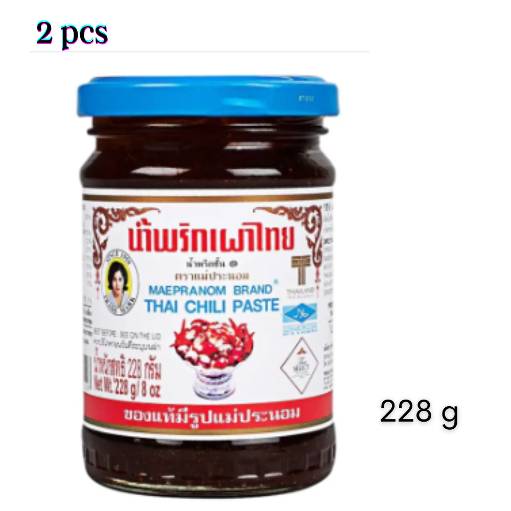 Maepranom Brand Thai Chili Paste Nam Prik Pao for Cooking – 228 g 8 OZ.