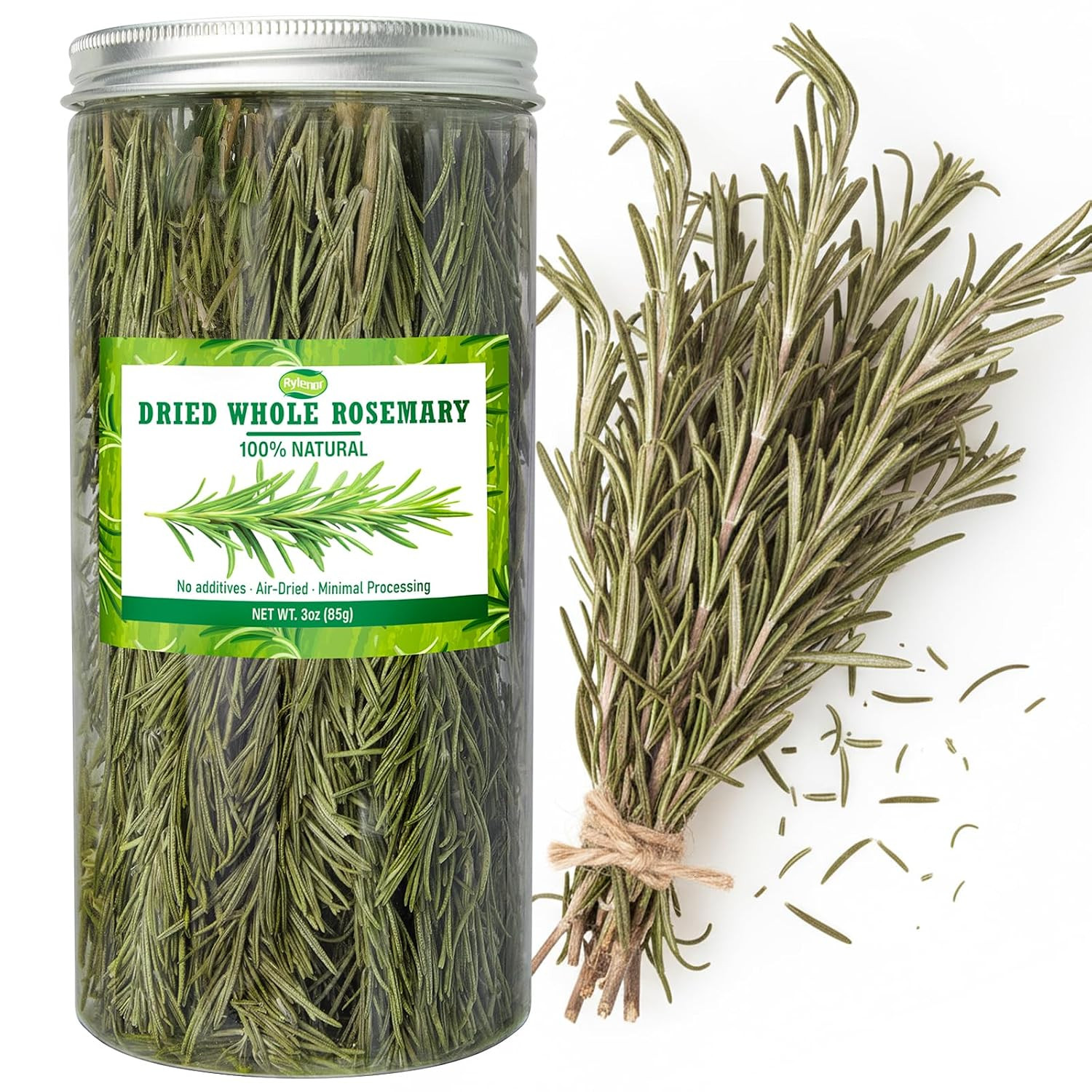 Dried Whole Rosemary Leaves Sprigs, 3Oz | 40–50 Sprigs 5–7 Inches, Dried Rosemar