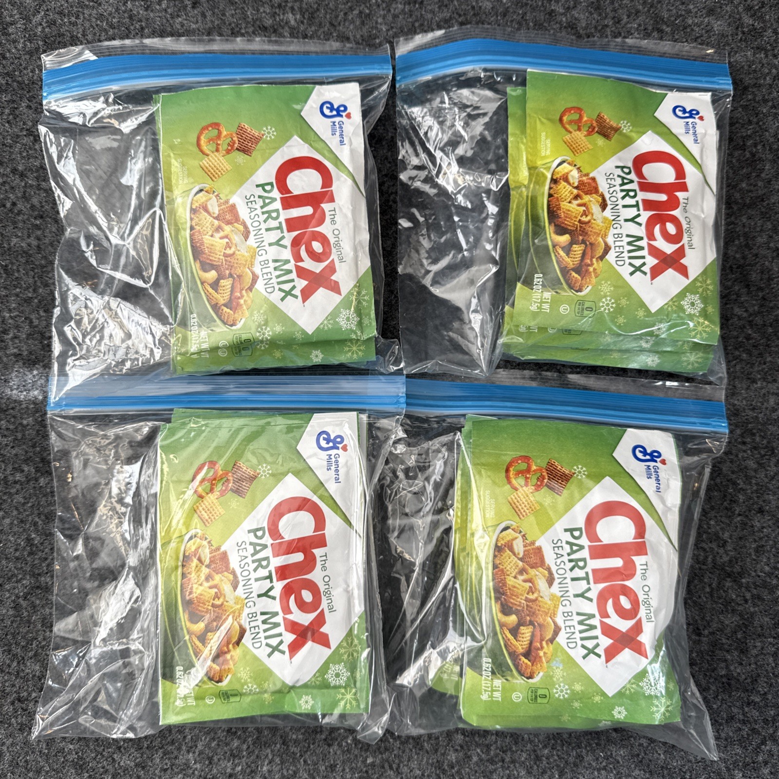 Lot of 20 Chex Mix Seasoning Packets 0.62oz Each Pack Expires July 2027 NEW