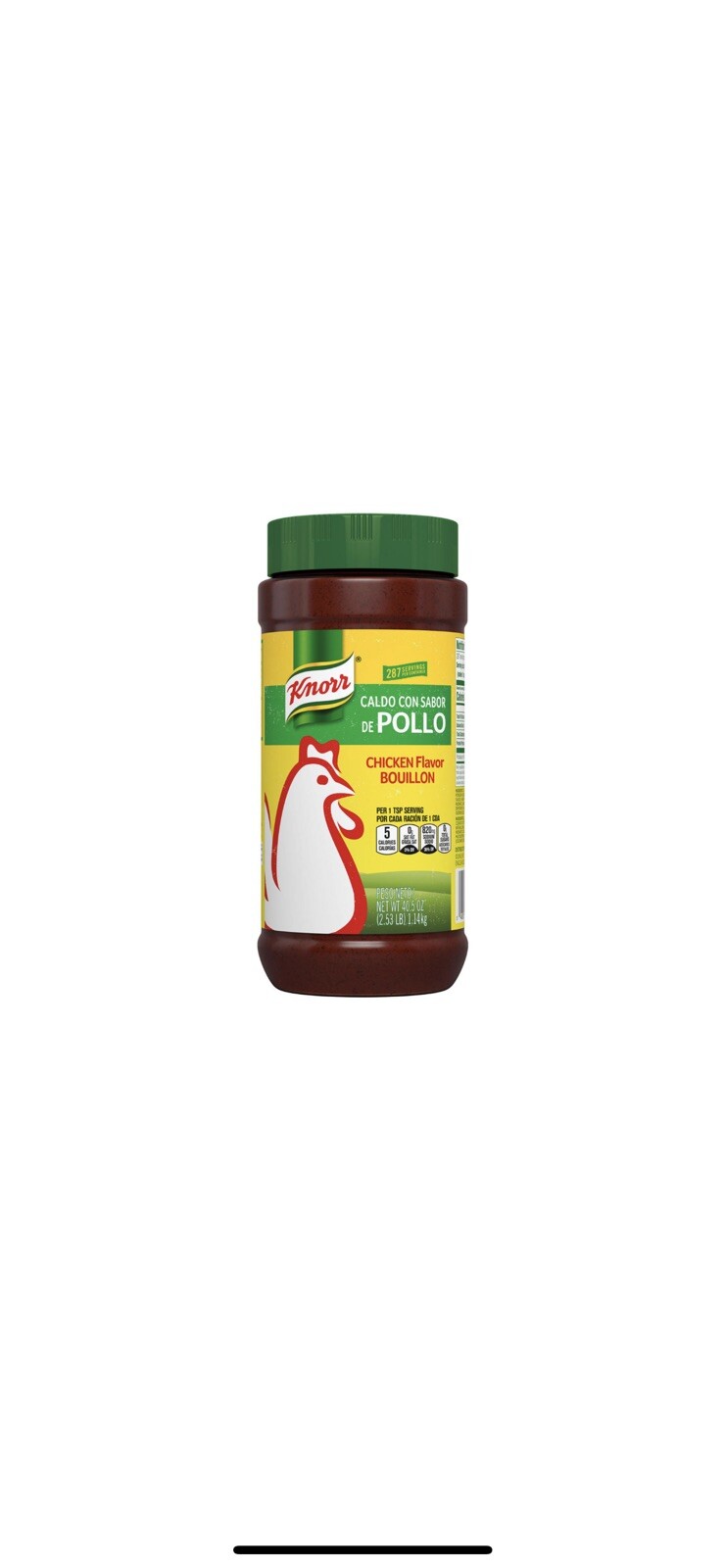 Big Knorr Granulated Bouillon Powder Mexican Chicken, 287 Serving 40.5 Fl oz