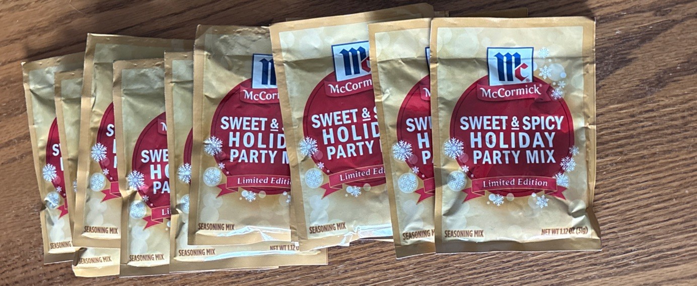 11 McCormick Sweet & Spicy Holiday Party Mix Limited Ed Seasoning Dessert Packs