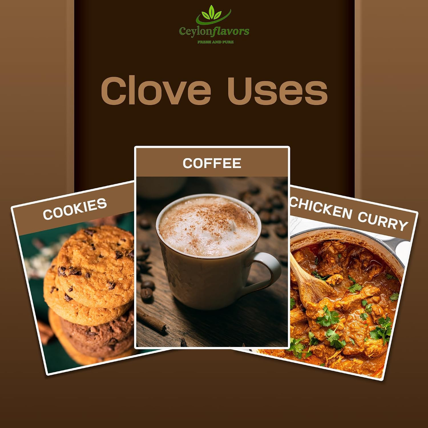 Ceylon Flavors Fresh and Pure Organic Premium Hand Picked Whole Cloves 250G