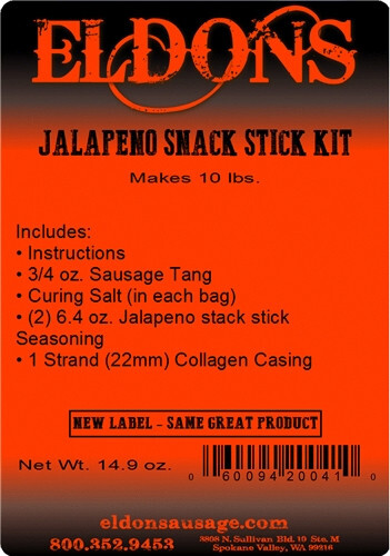 Eldon’s Jalapeno Snack Stick Kit – Makes 10 lbs Includes Casings