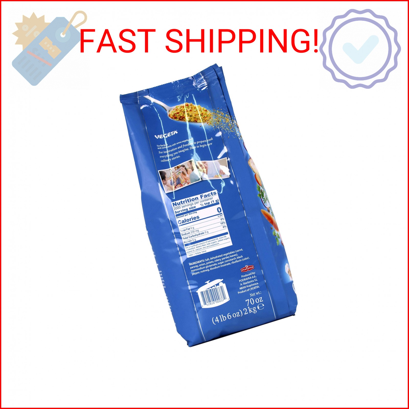 Vegeta All Purpose Seasoning and Soup Mix, 70 Ounce Bag