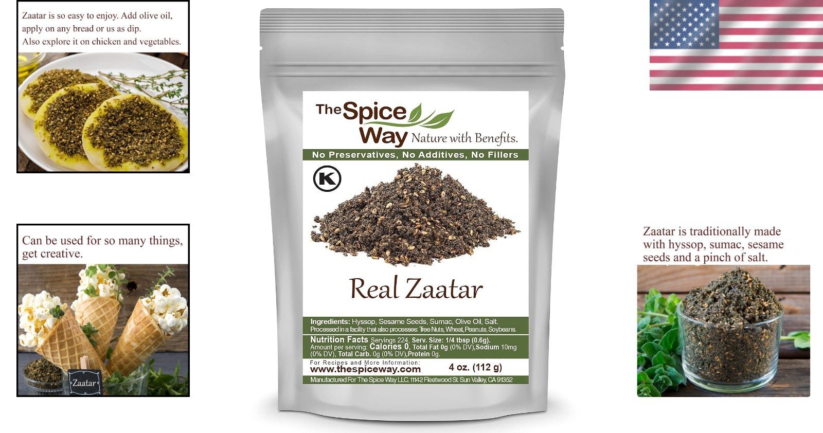 Traditional Middle Eastern Za’atar Blend – 4 oz of Pure Flavor & Freshness