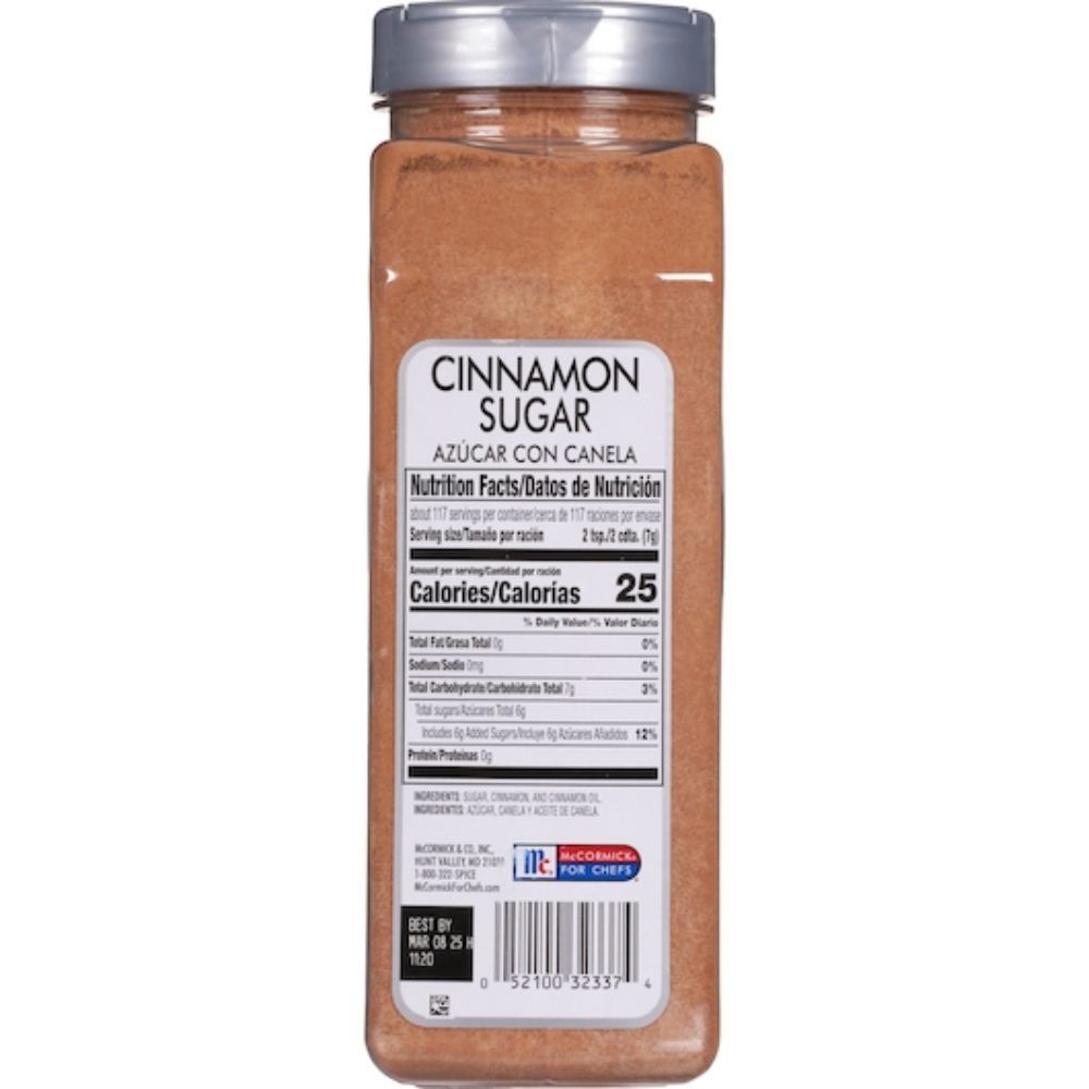 McCormick Cinnamon Sugar, 29 Oz Container (Pack of 6)