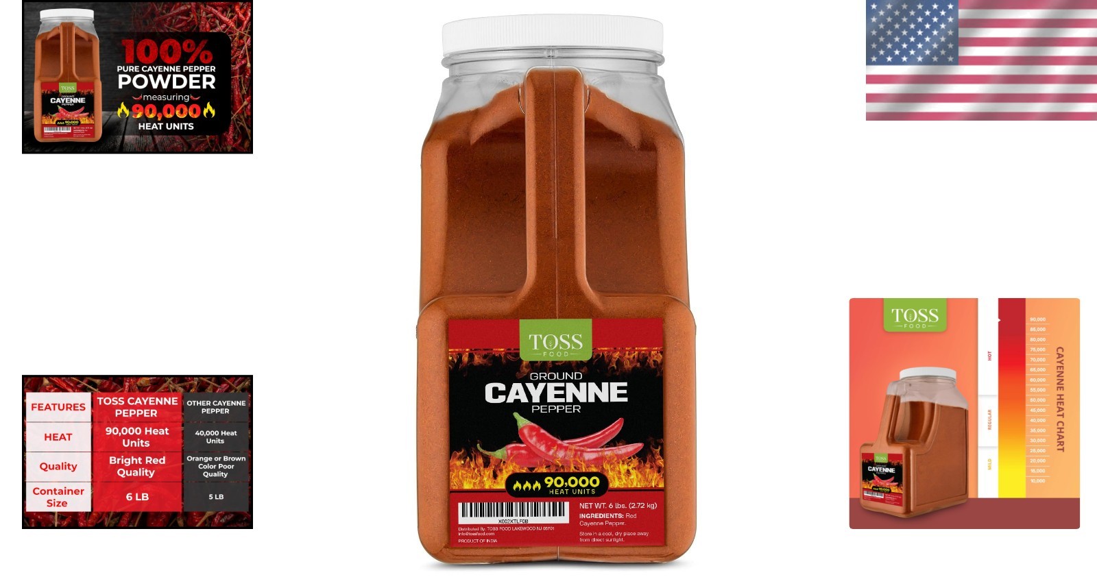 Certified Kosher 6lb Ground Cayenne Pepper 90000 Heat Units Value