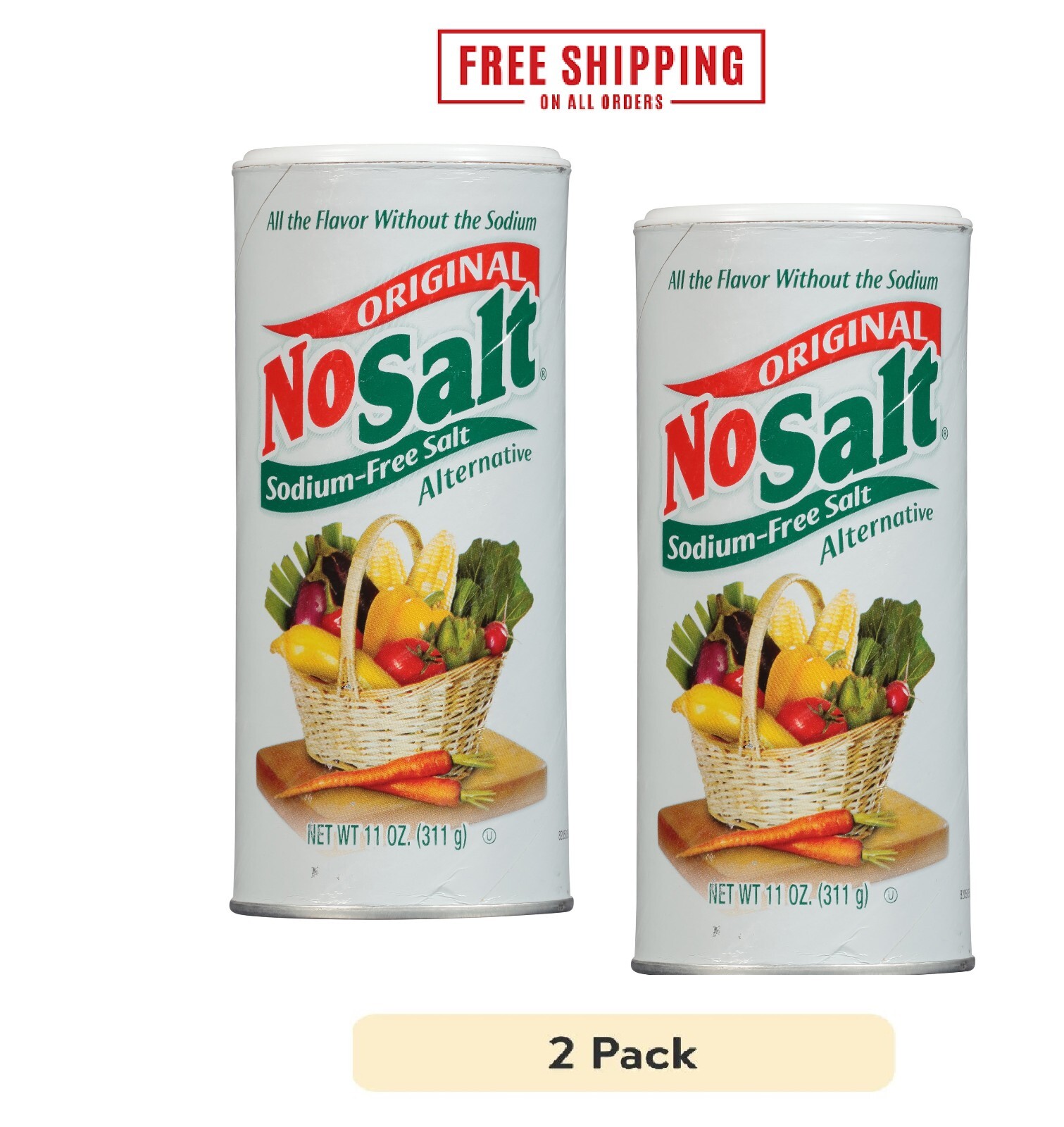 (2PACK )NoSalt Original Sodium-Free Salt Alternative, 11 oz Bottle New