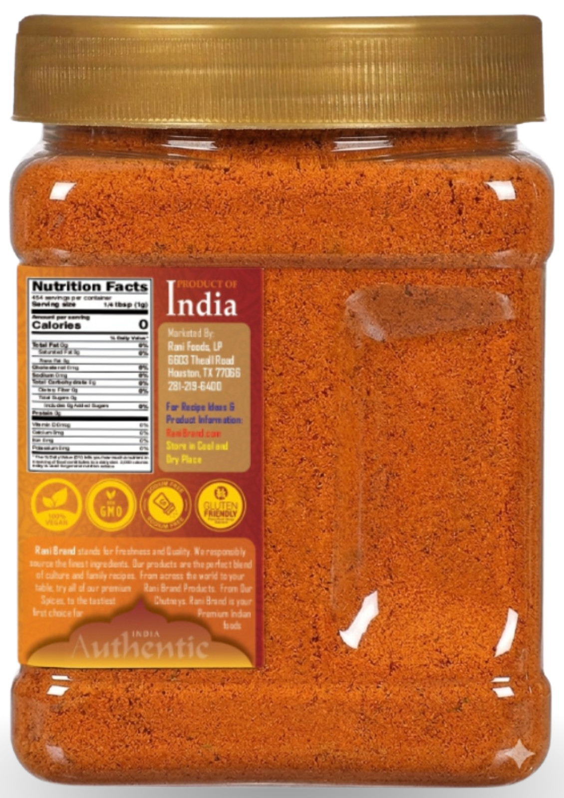 Rani Tikka Masala Indian 7-Spice Blend 16oz (454g) PET Jar