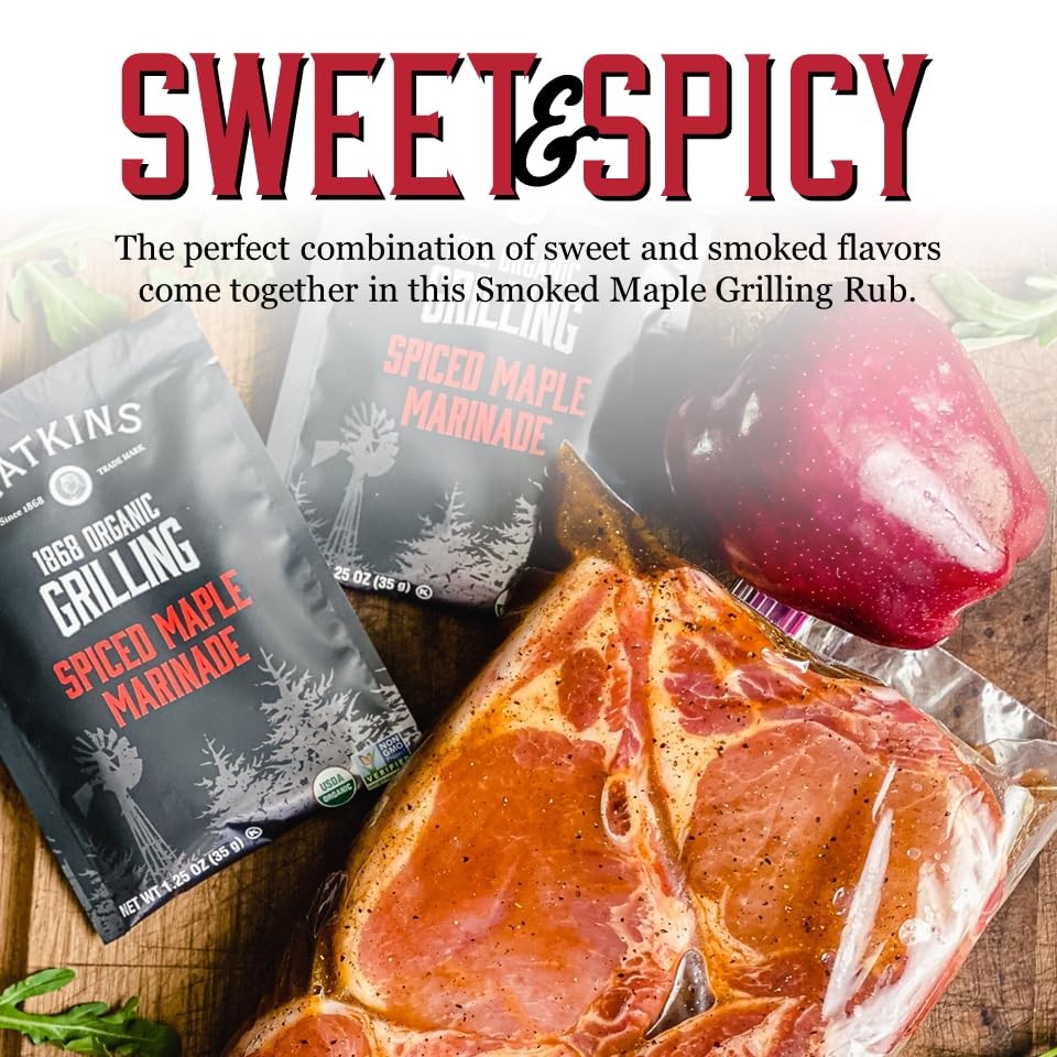 Gourmet Organic Spice Marinade 1.25Oz 12 Pack Sweet Smoked Paprika Bourbon Heat
