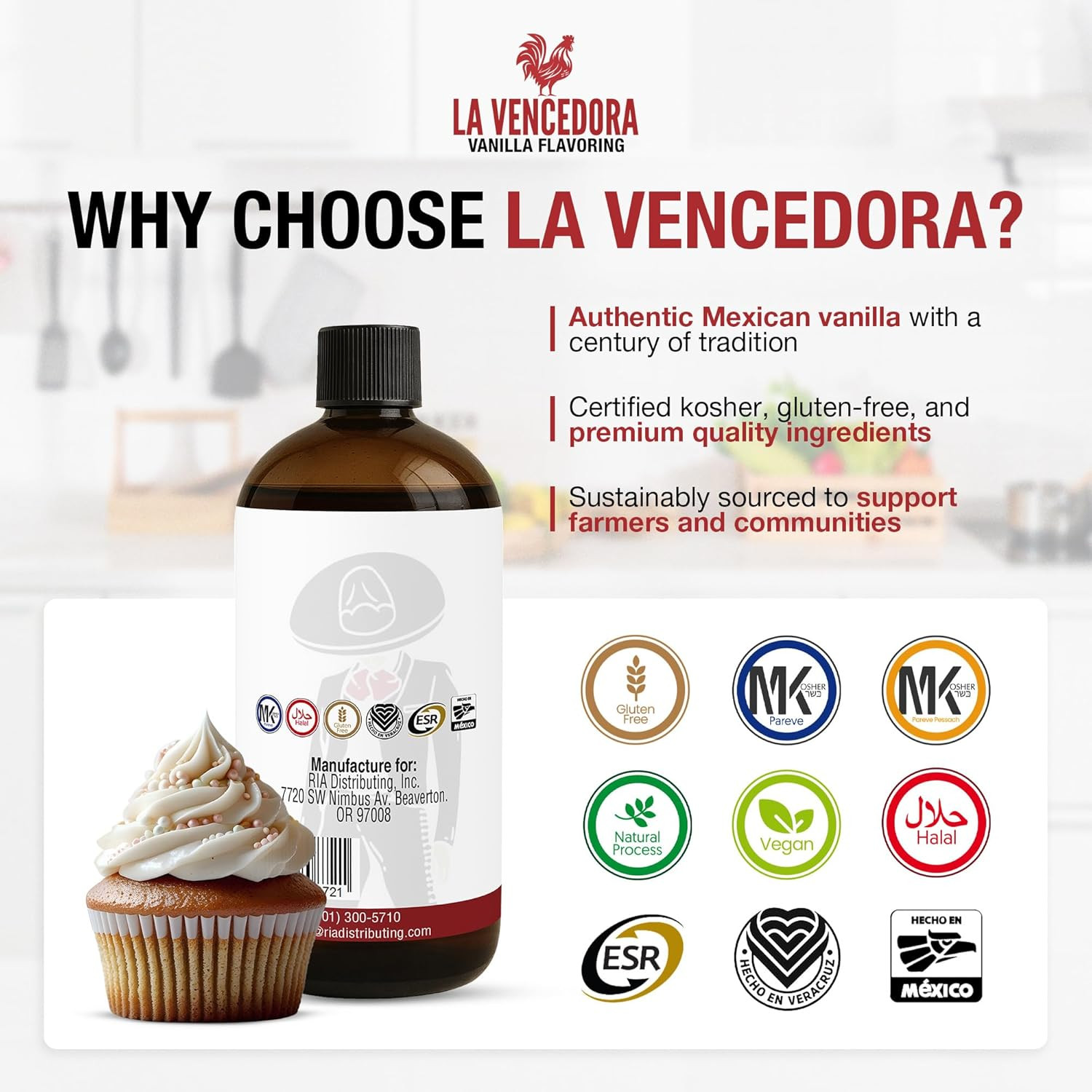Mexican Vanilla – Large 32Oz Bottles (Pack of 2) – Traditional Vanilla Flavoring