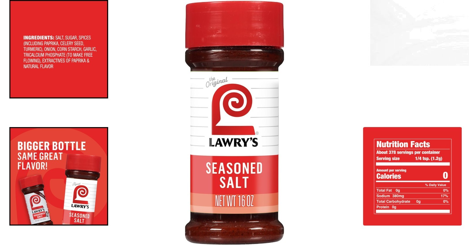 Versatile Lawry’s Seasoned Salt, 16 oz – Elevate Beef, Poultry & Veggies
