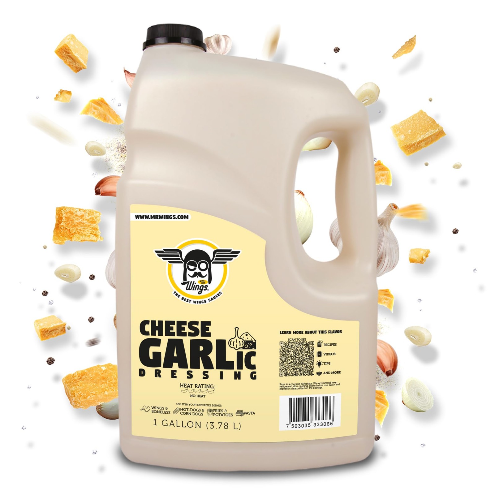 Cheese Garlic Dresssing 1 Gallon (128 Fl Oz). Delicious and super tasty cream…