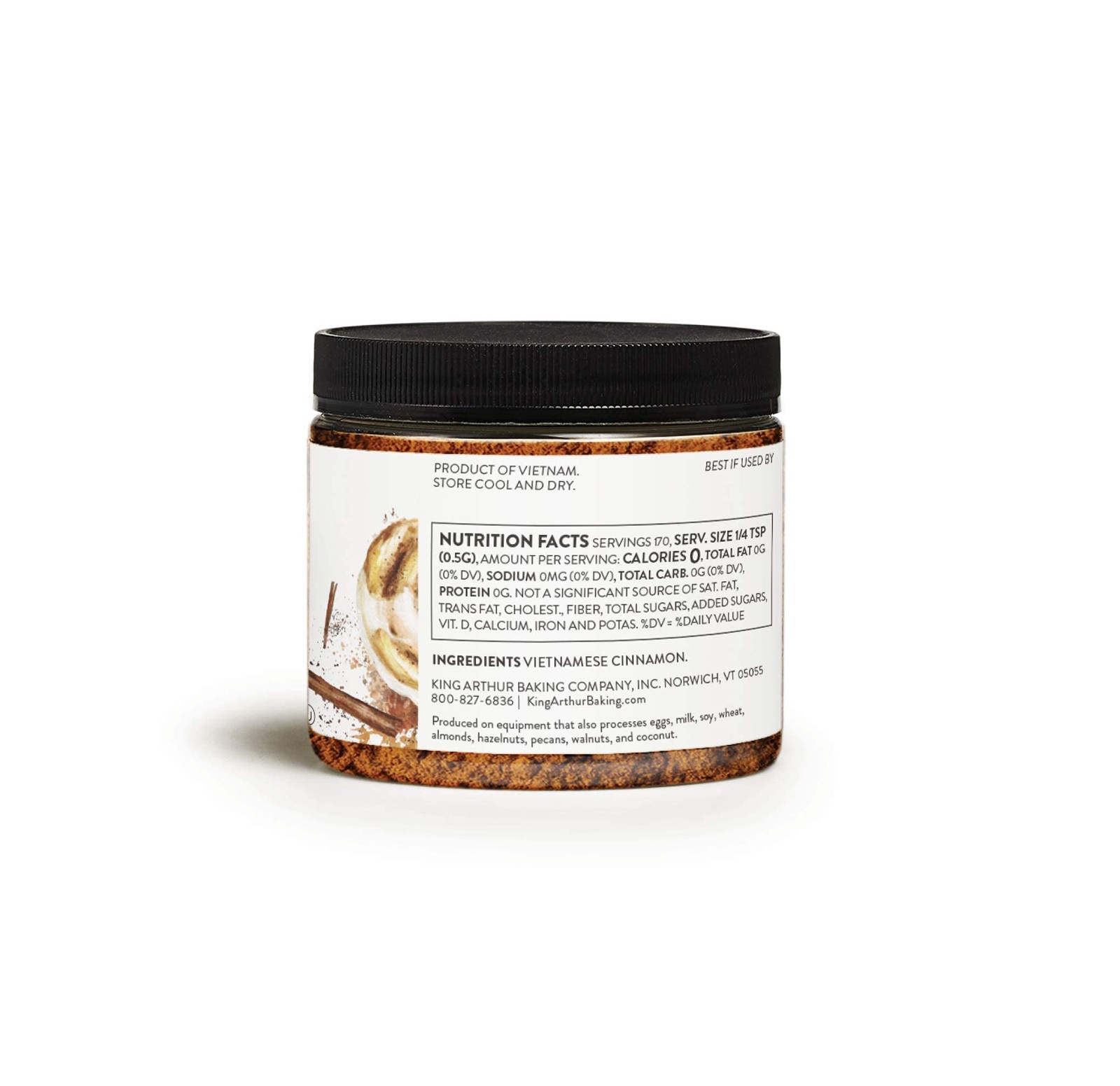King Arthur, Vietnamese Cinnamon, Certified Kosher, Nut-Free, 3 Ounces