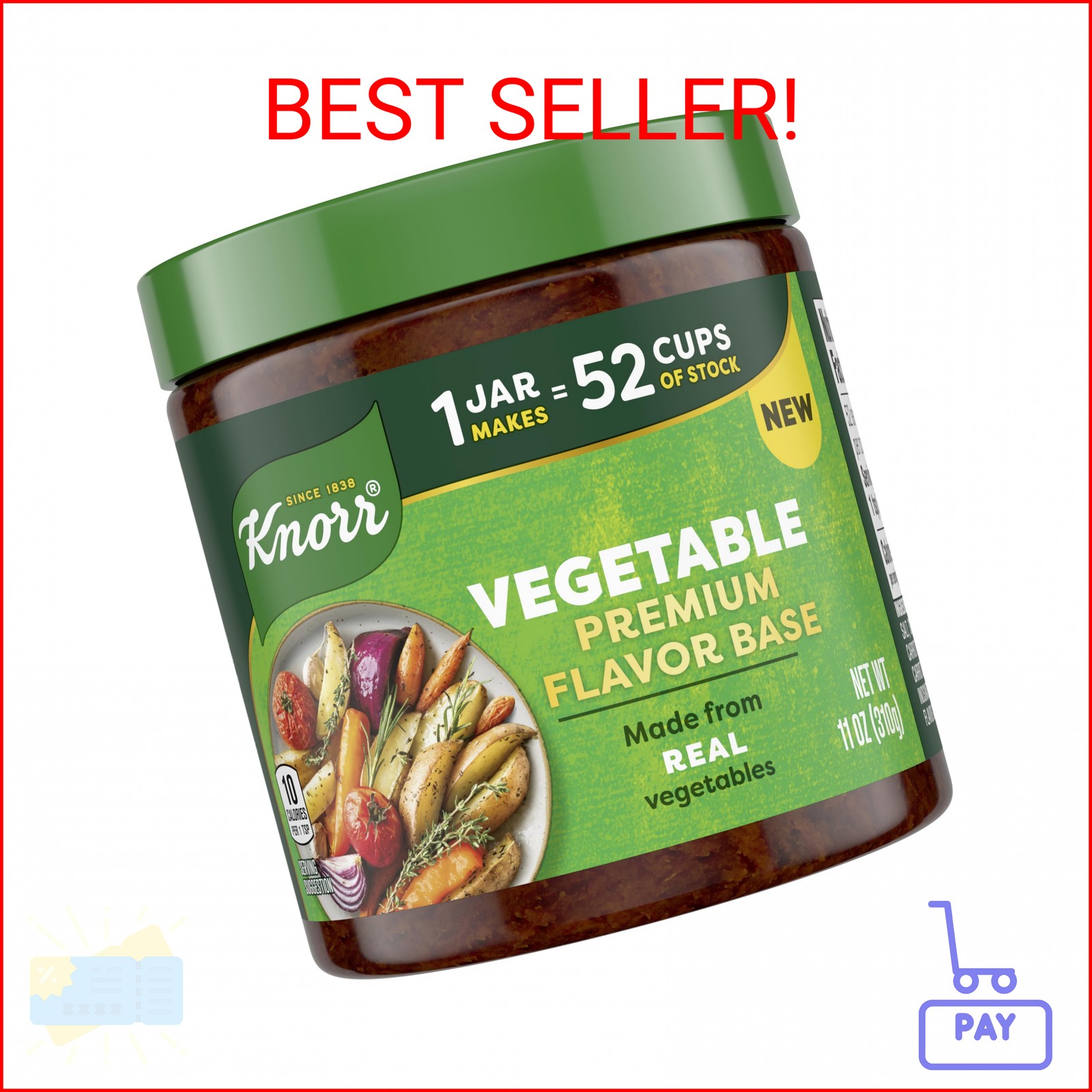 Knorr Premium Flavor Base Vegetable Versatile & Easy to Use 11 OZ