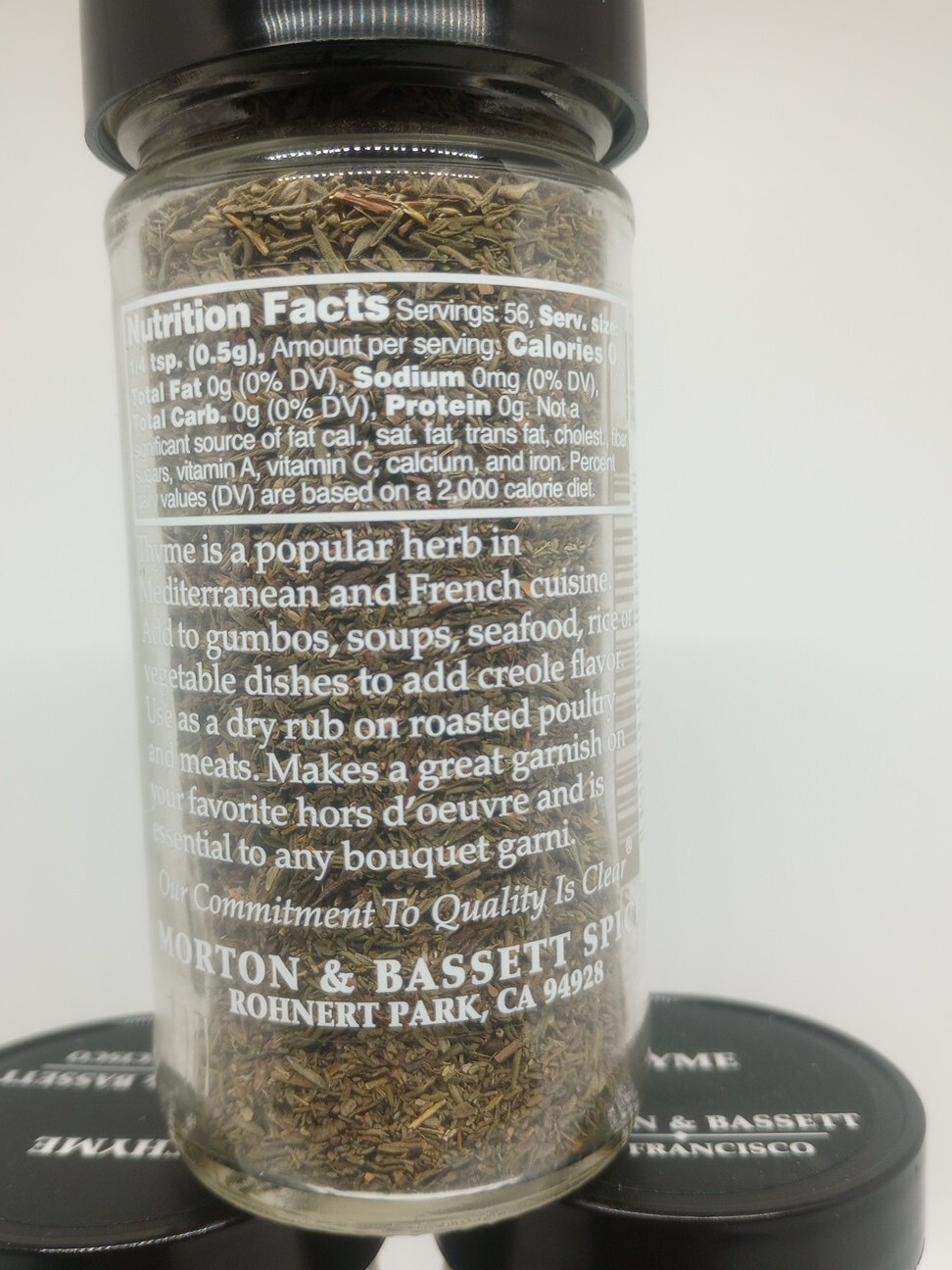 Morton & Bassett 3 Pack Thyme 1 OZ Mediterránean & French Cuisine Creole Flavor