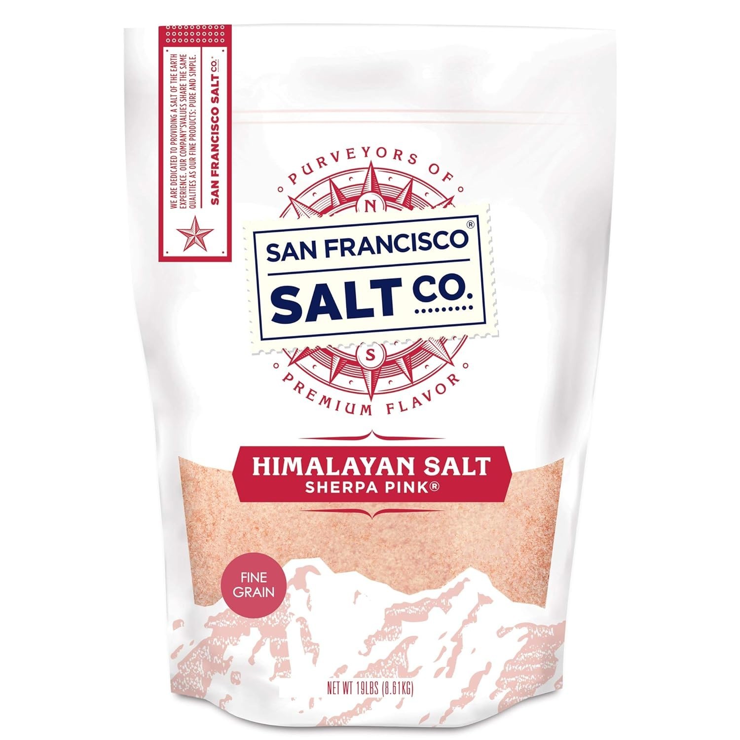 Himalayan Salt – Fine Grain, 19 lbs. | All-Natural, Gluten-Free, No Additives…