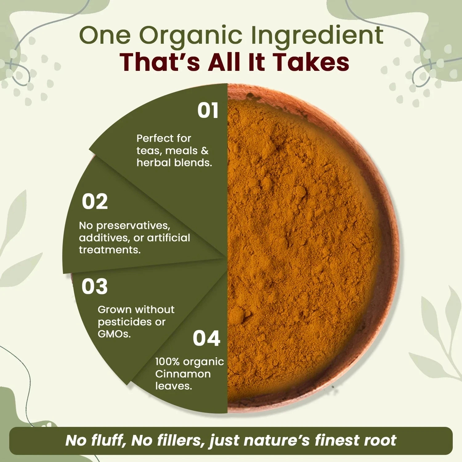 Organic Prime True Ceylon Cinnamon Powder Premium Natural Ground Spice