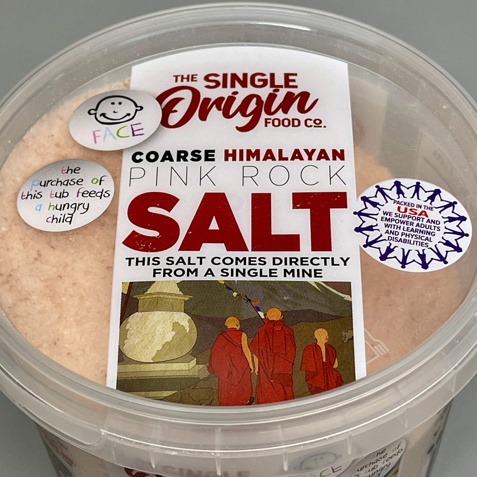 THE SINGLE ORIGIN FOOD CO 6PK Pink Himalayan Salt Tub (course) 20 oz/ea BB 11/26