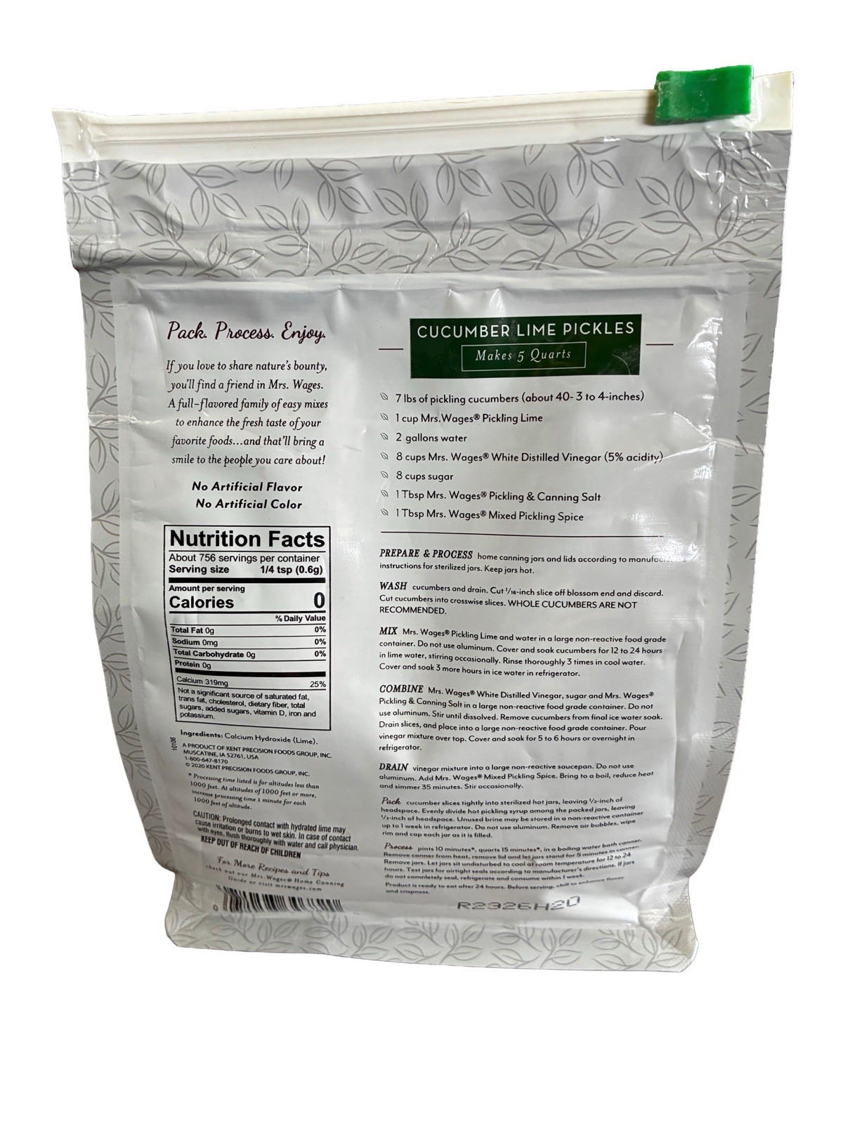 Mrs. Wages Pickling Lime (1-Pound Resealable Bag)