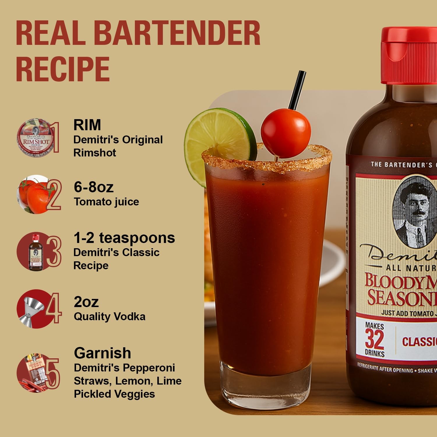 Demitri’s Bloody Mary Mix – Classic Recipe