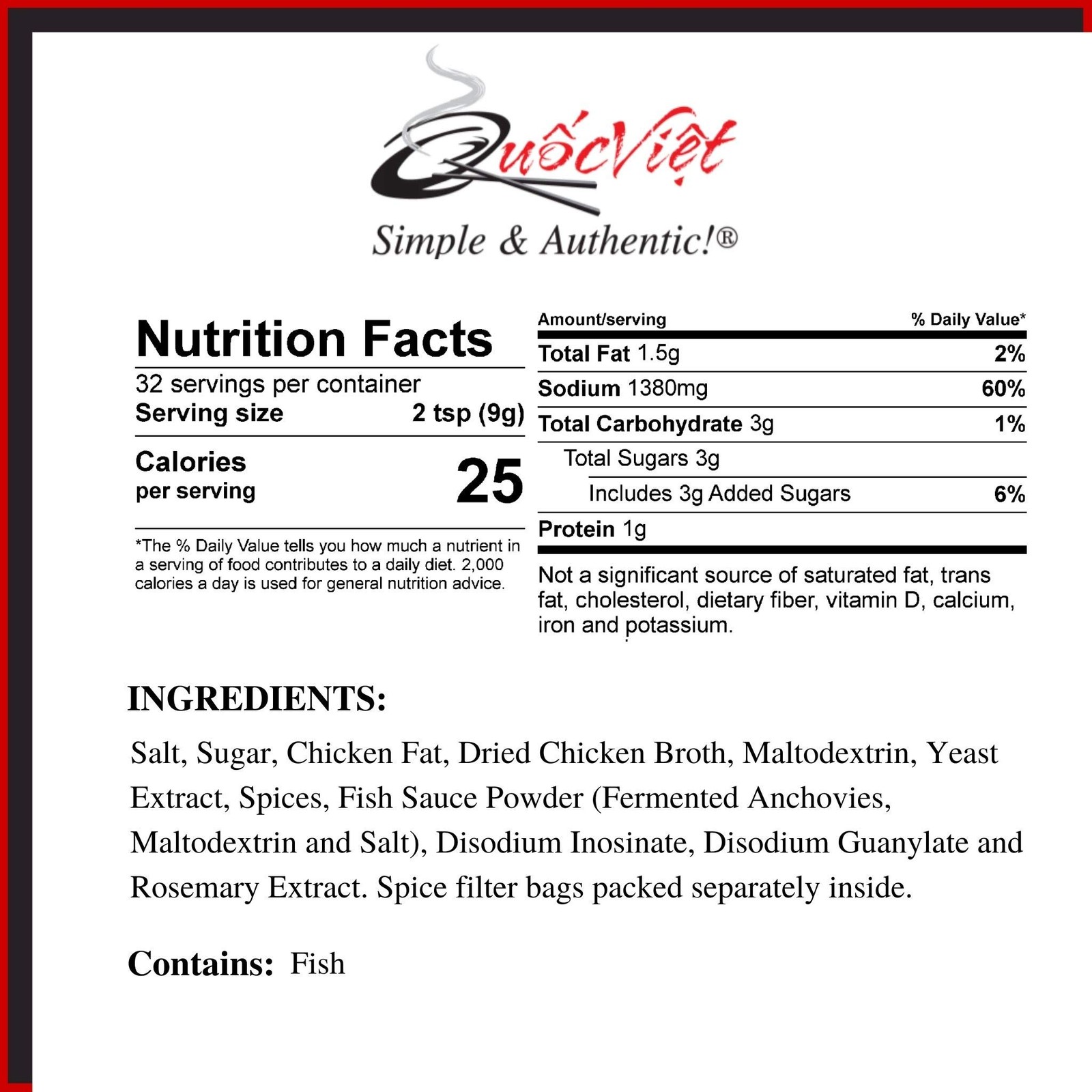 Chicken Flavored Pho Soup Base 10 oz Authentic Vietnamese Flavor