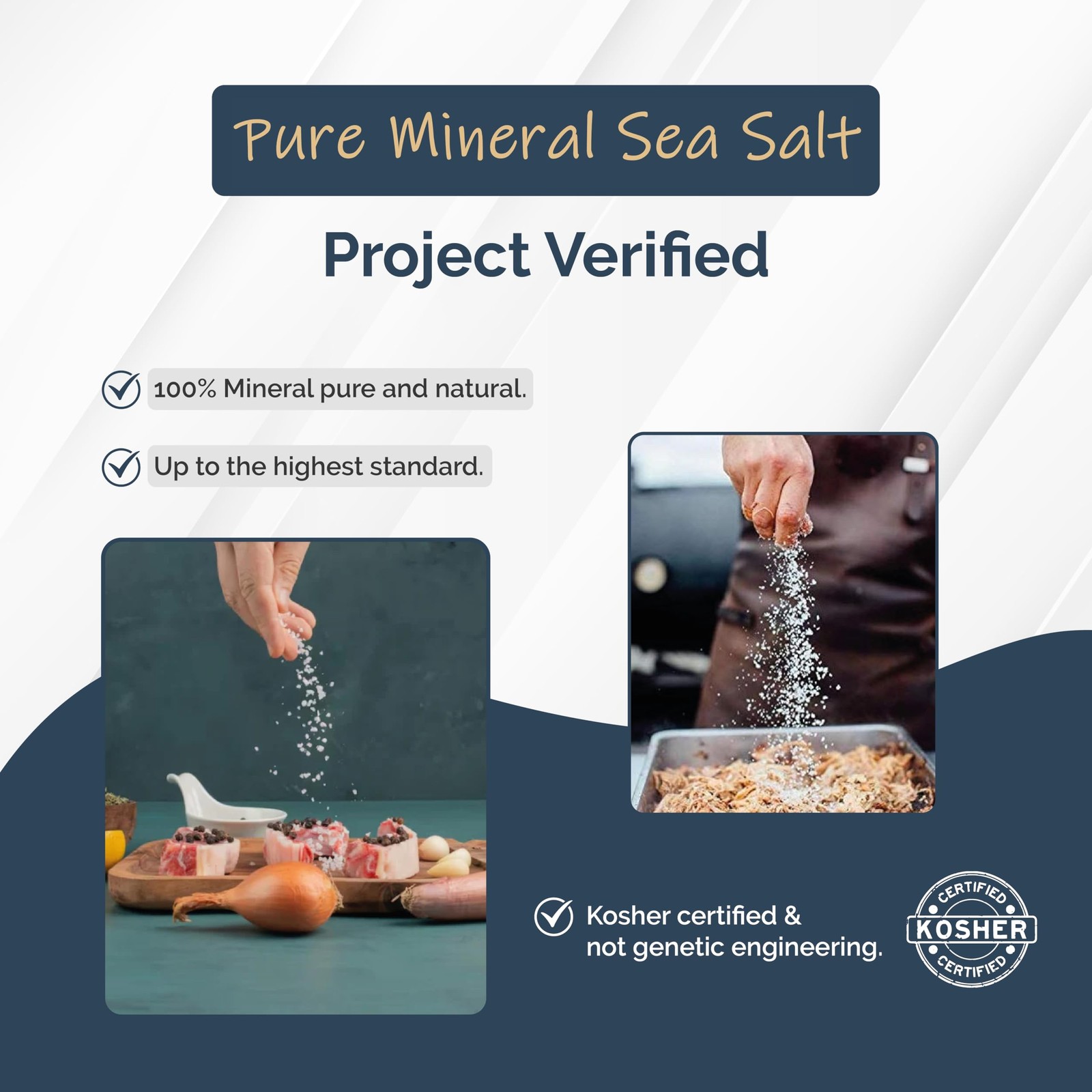 All Goods Products Mineral Sea Salt – Fine Grain, 8 oz, 100% Natural, HandHar…