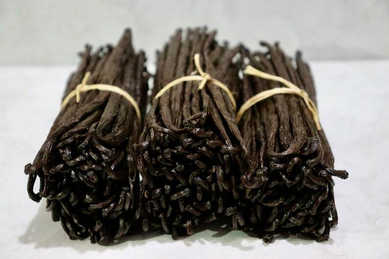 5oz Fresh Madagascar Vanilla Beans Grade B Size 6” – for Vanilla Extract Baking