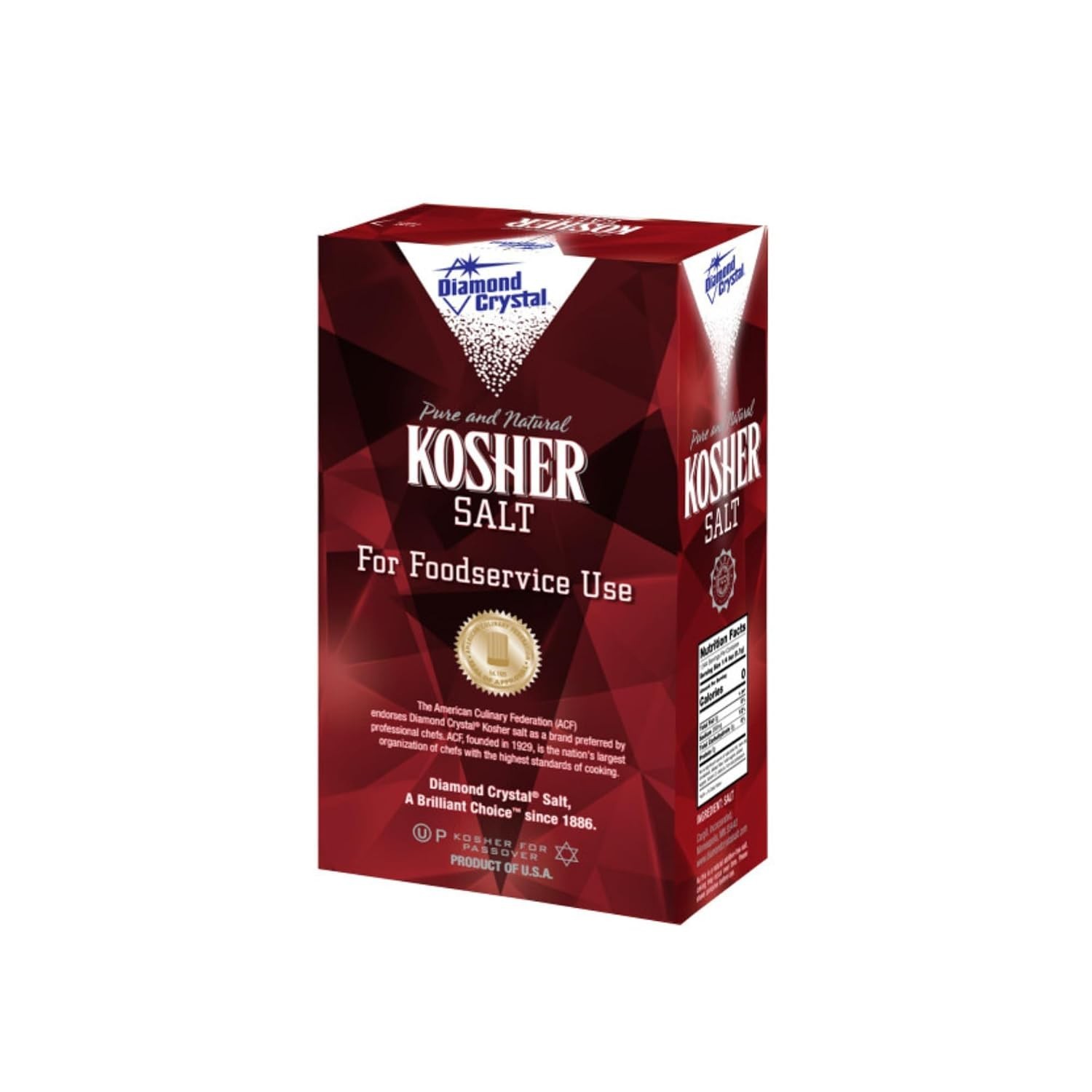 Diamond Crystal Kosher Salt – Full Flavor, No Additives – Pure and Natural Since
