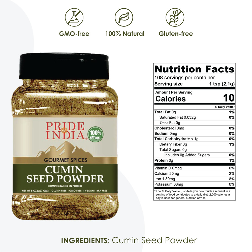 PRIDE OF INDIA Gourmet Cumin Seed Ground