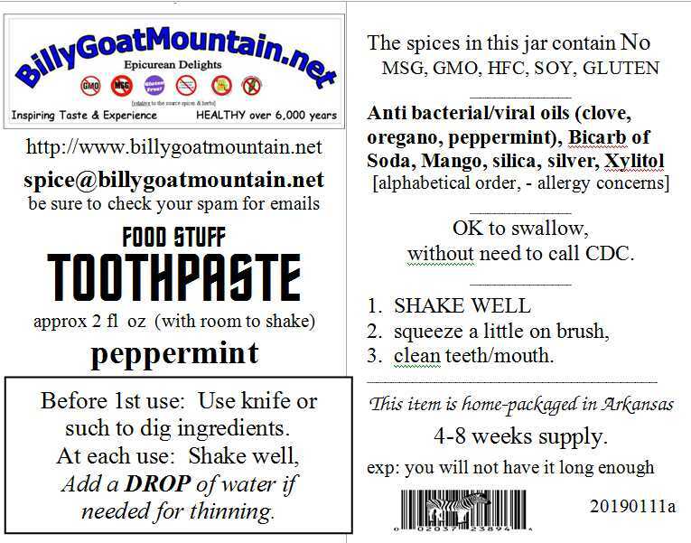 Toothpaste Blend Spice Billy Goat Mountain Herbs healthy