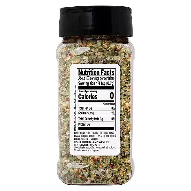 2 Pack Member’s Mark Green Goddess Seasoning, 3.4 oz. – FREE SHIPPING