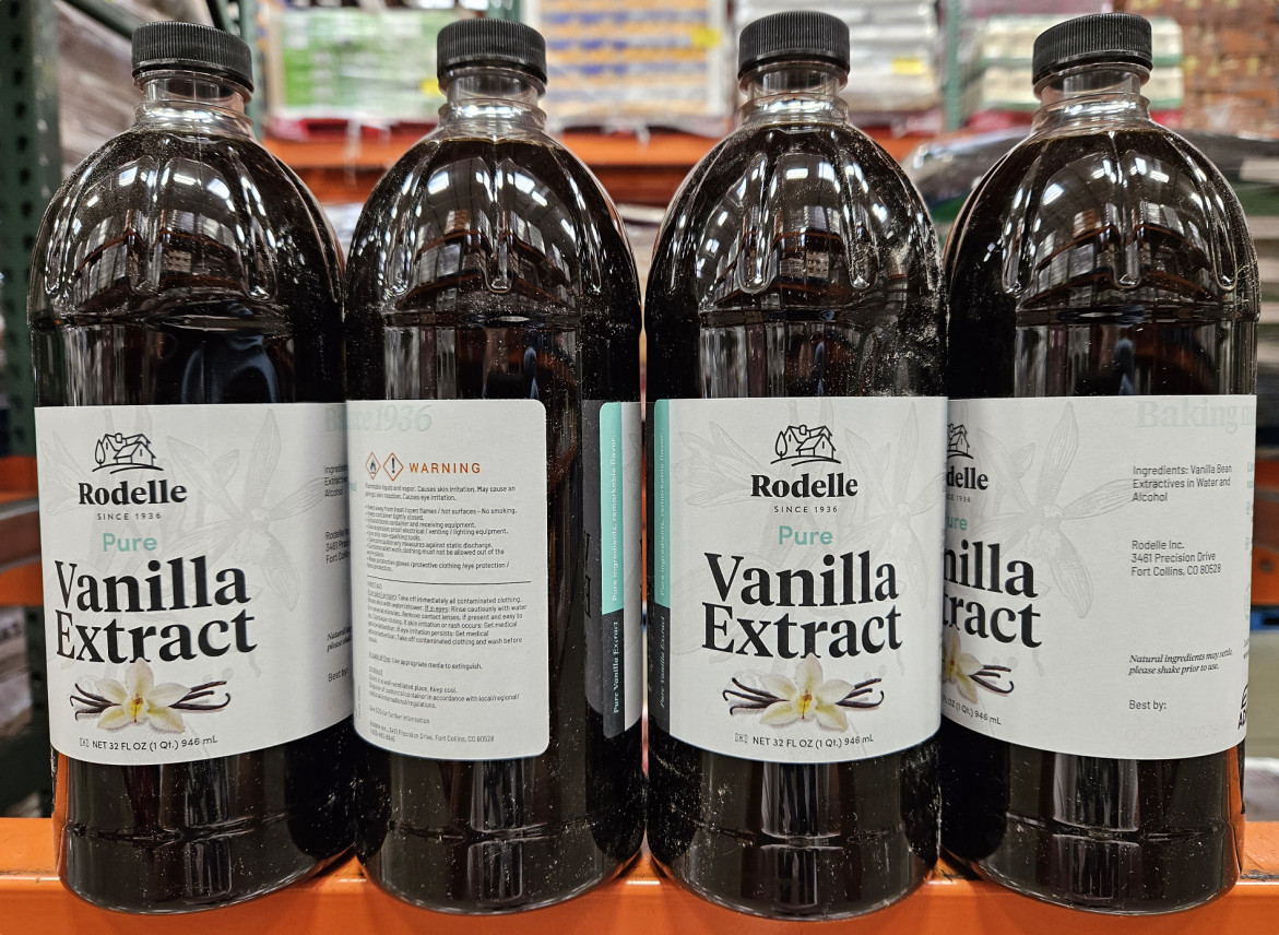 Rodelle Pure Vanilla Extract 32fl oz 946ml (4 Bottles)