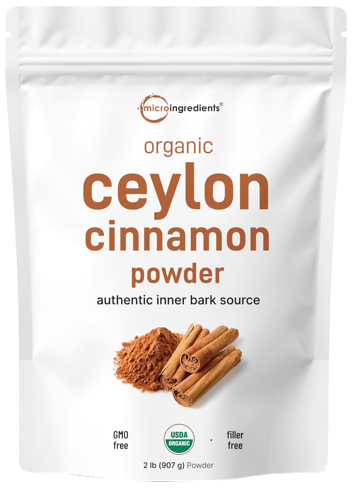 Organic Ceylon Cinnamon Powder 2 lb – Sweet Earthy Flavor for Baking & Cooking,