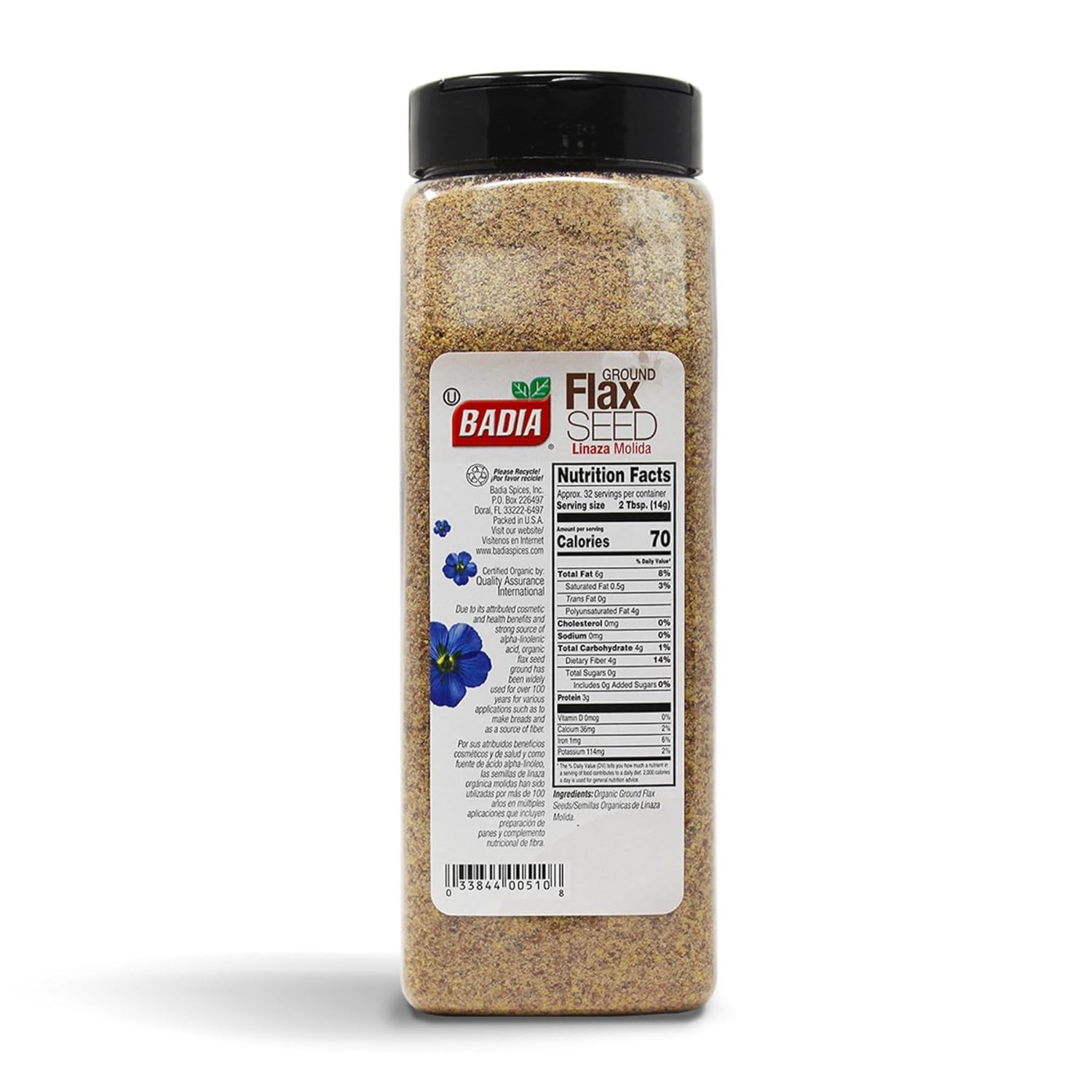 **16oz Organic Ground Flax Seed Non-GMO Omega-3 Fiber Superfood**
