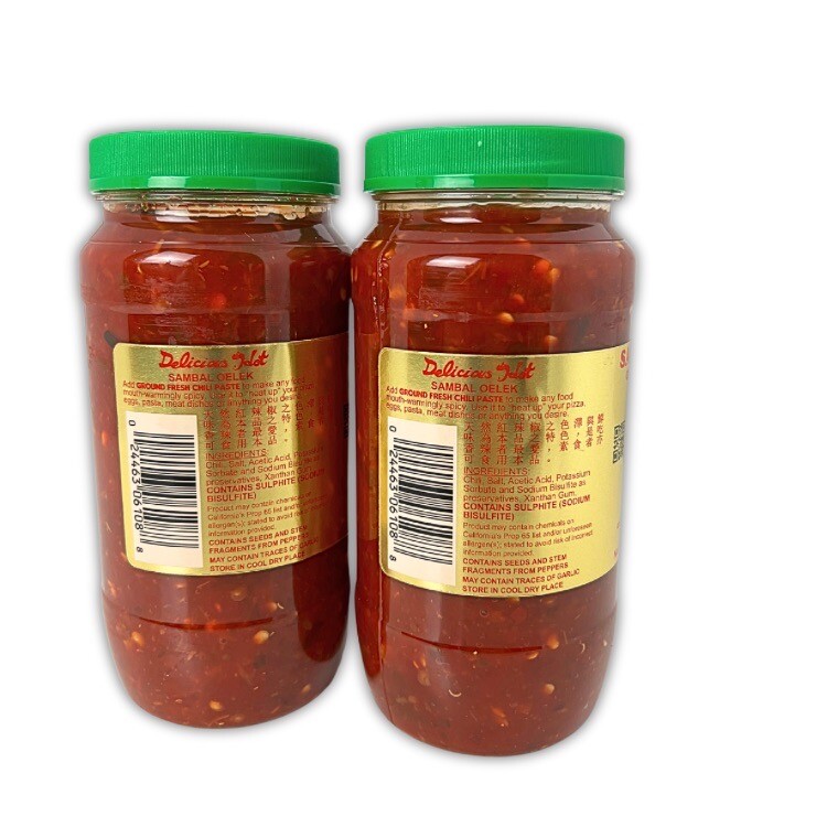 Huy Fong Sambal Oelek Ground Fresh Chili Paste 18 oz. 2- Pack – Exp 10/25
