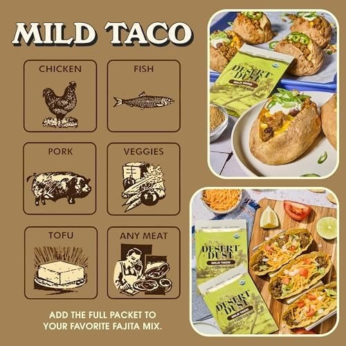 Desert Dust Mild Taco Seasoning | Organic, Gluten-Free, Vegan | All-Natural T…