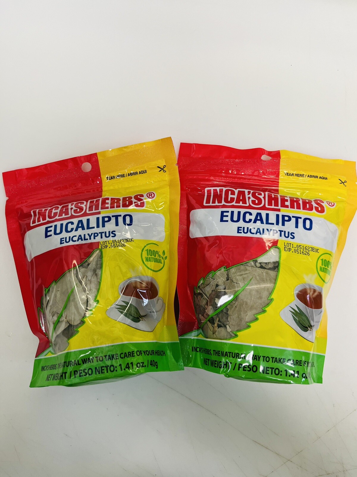 Inca’s Food Eucalipto 1.41 Oz 40 Producto Peruano 2 Pack